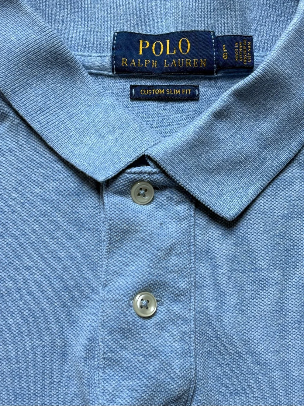 Ralph Lauren Men’s Polo Shirt in Light Blue with Navy Pony